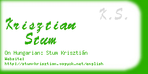 krisztian stum business card